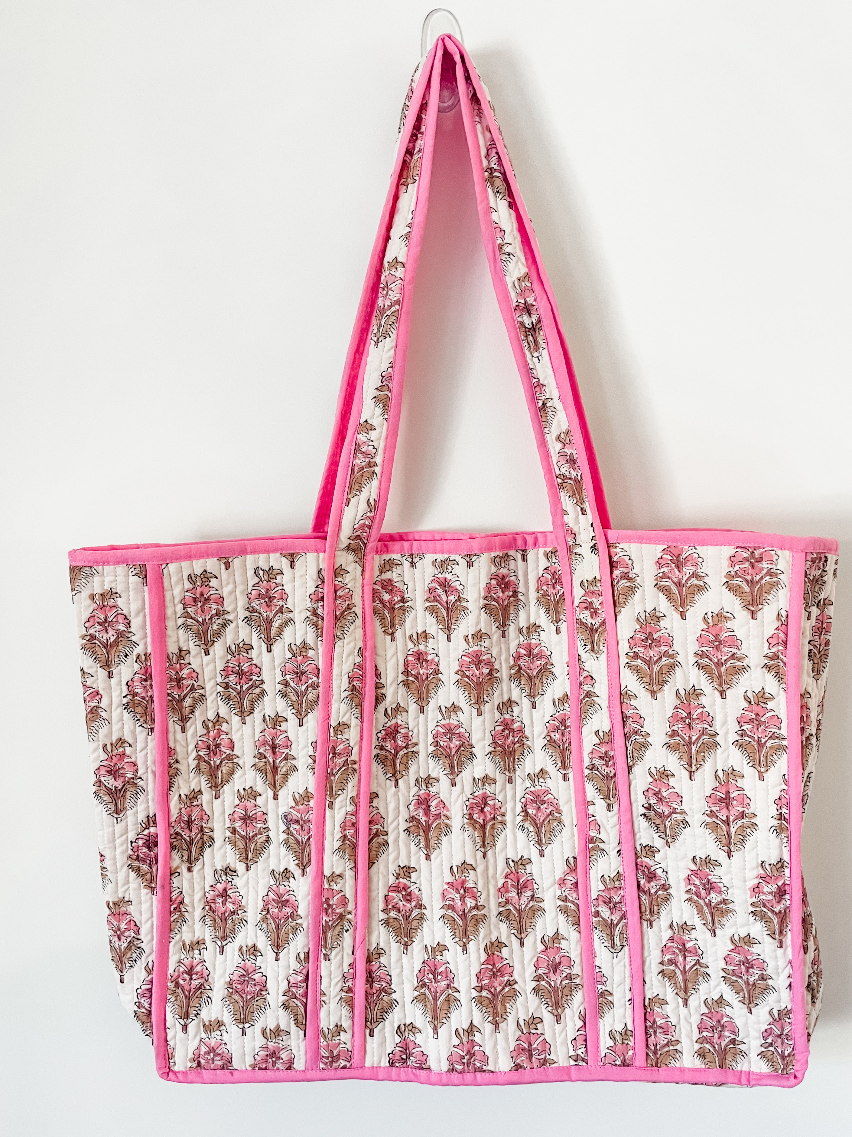 Rose Pink Soft Cotton Daily Carry Tote Bag