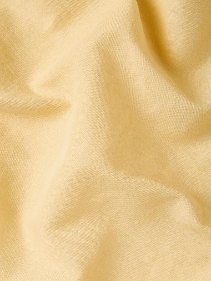 Butter Yellow Plain Linen Blend Fitted Sheet - Image 3