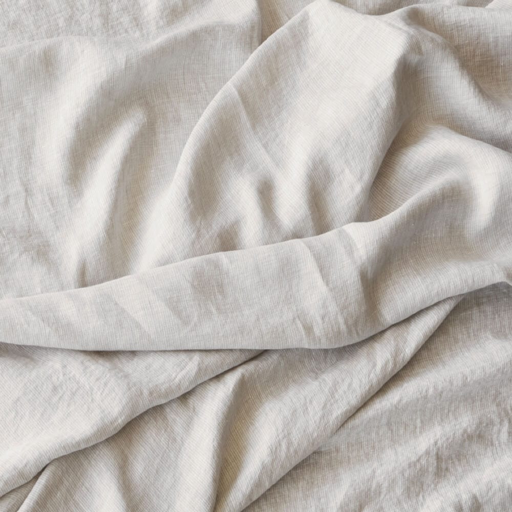 Stonewashed Linen Sheet Set in Blue - Image 63