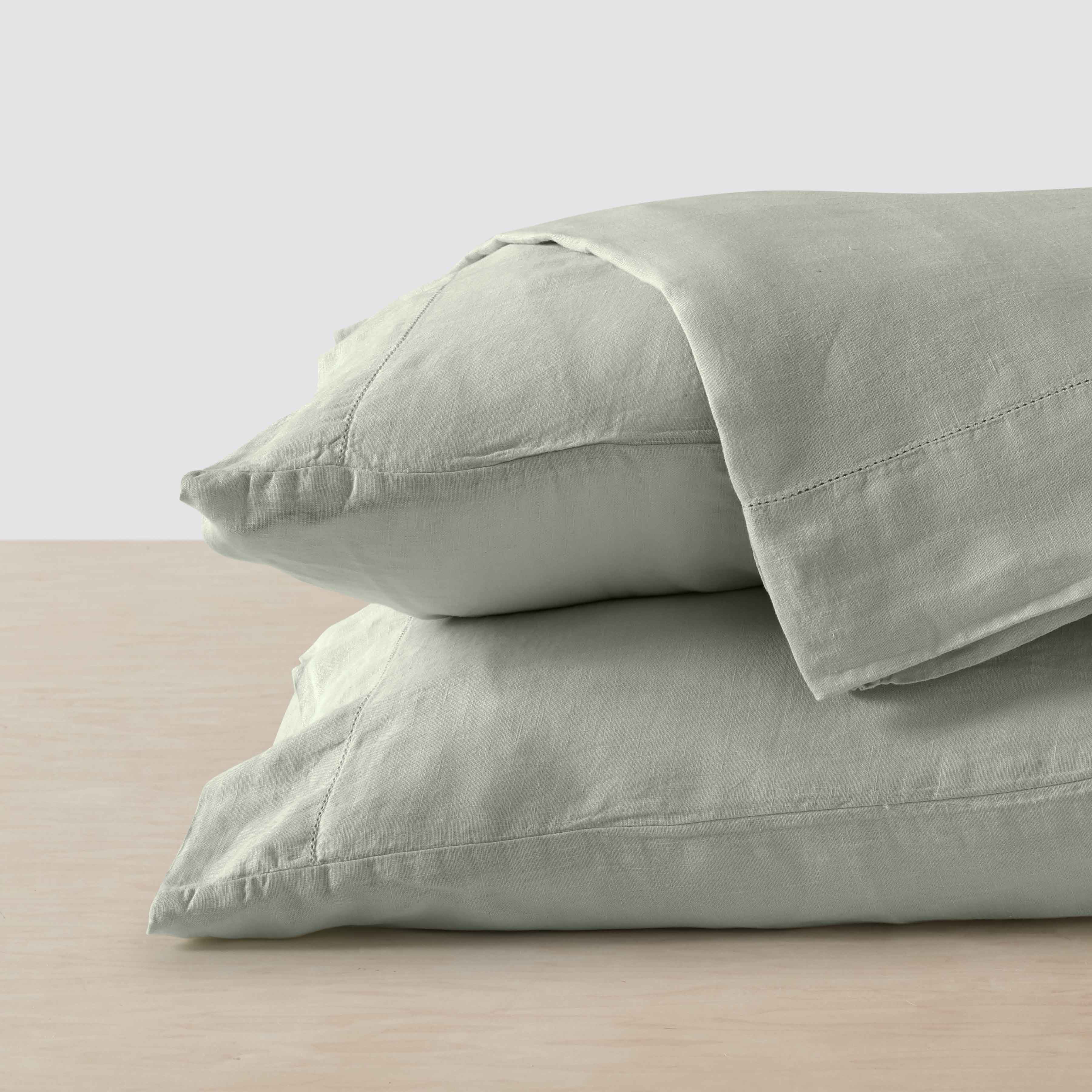 Stonewashed Linen Sheet Set in Blue - Image 99