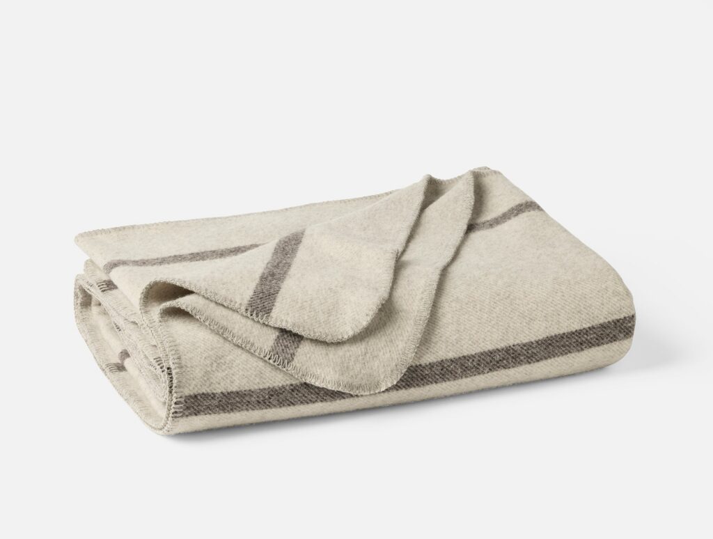 Soft Gray Classic Wool Bed Blanket for Everyday Comfort