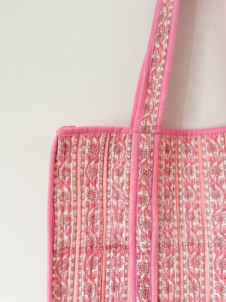 Soft Pink Soft Cotton Daily Carry Tote Bag