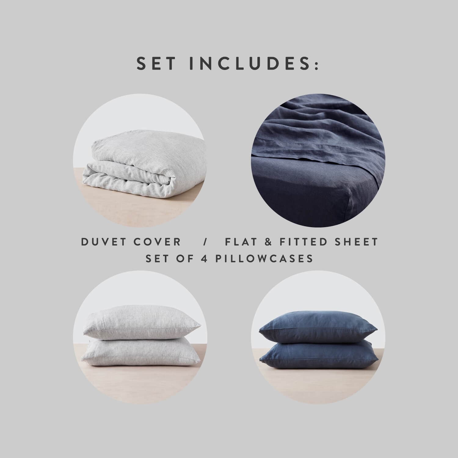 Classic Stonewashed Linen Bedding Bundle - Image 36