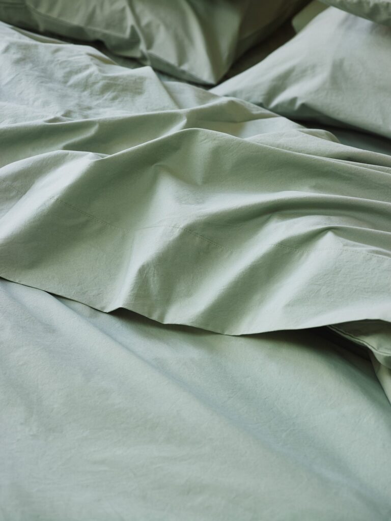 Mellow Green Cotton Flat Sheet Collection