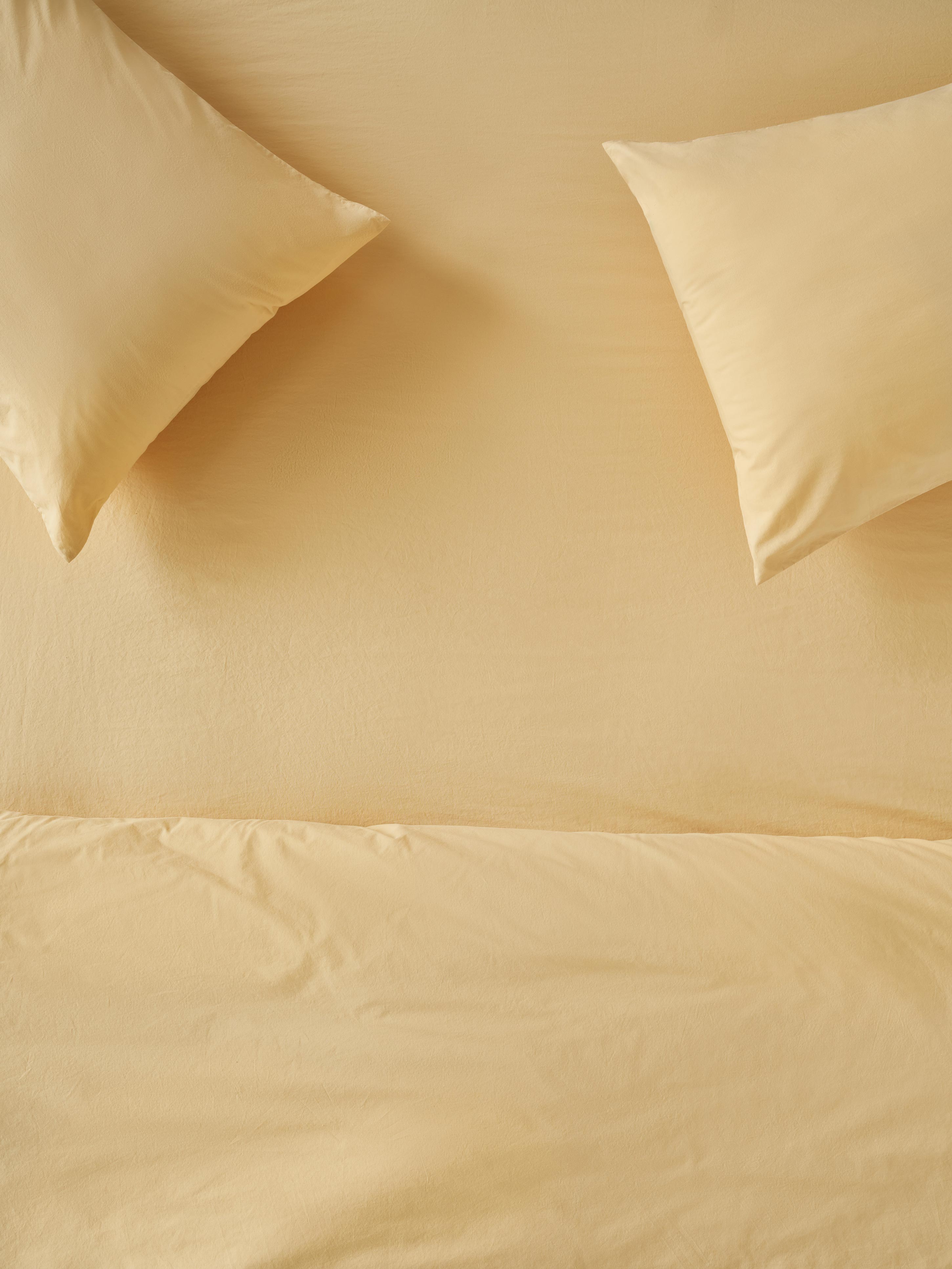 Butter Yellow Cotton Fitted Sheet Collection