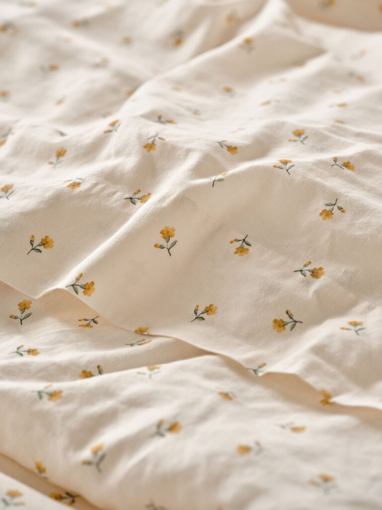 Floral Linen Blend Flat Sheet