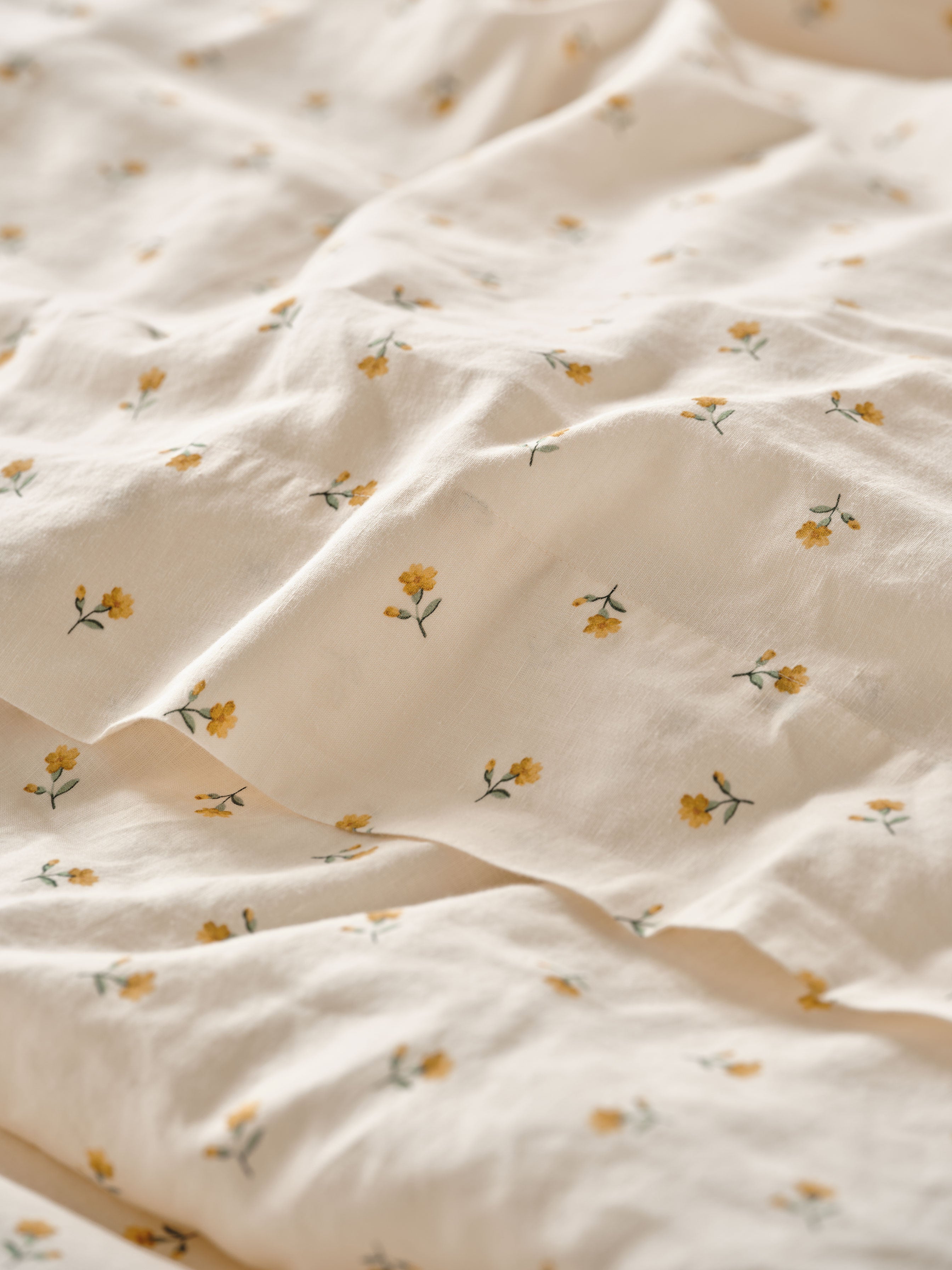 Floral Linen Blend Flat Sheet