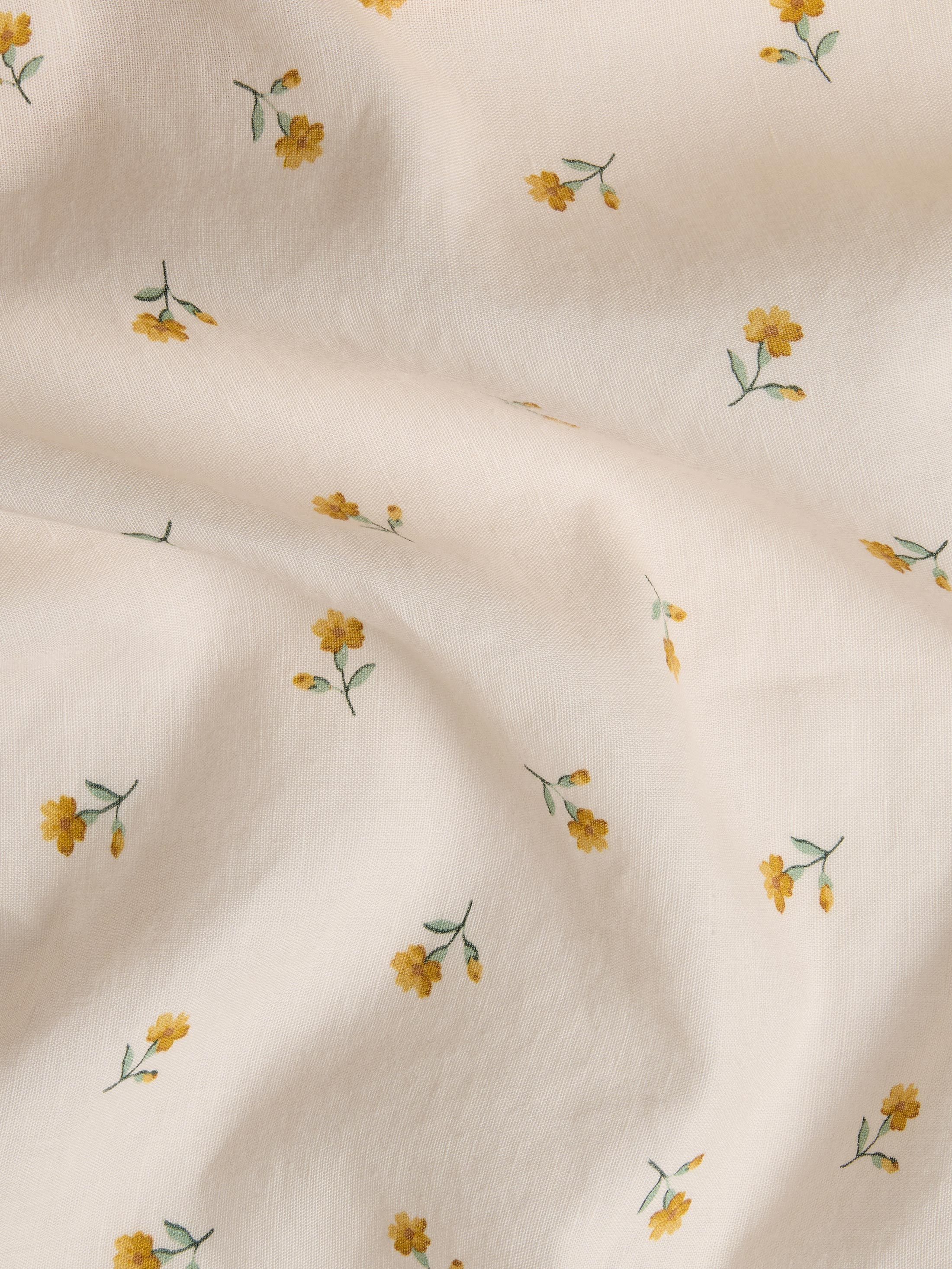 Floral Linen Blend Flat Sheet - Image 3