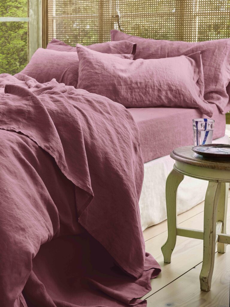 Linen Blend Flat Sheet Collection