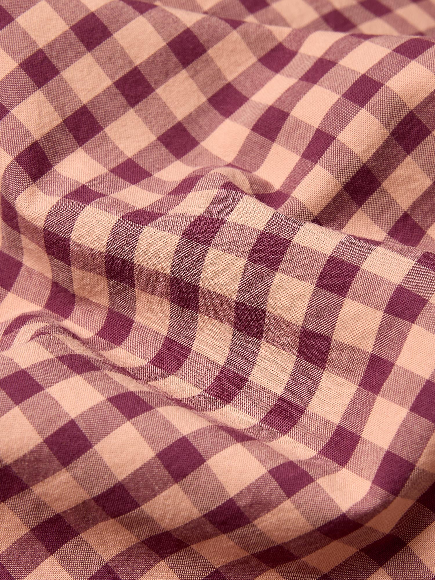 Pink Gingham Cotton Flat Sheet - Image 3