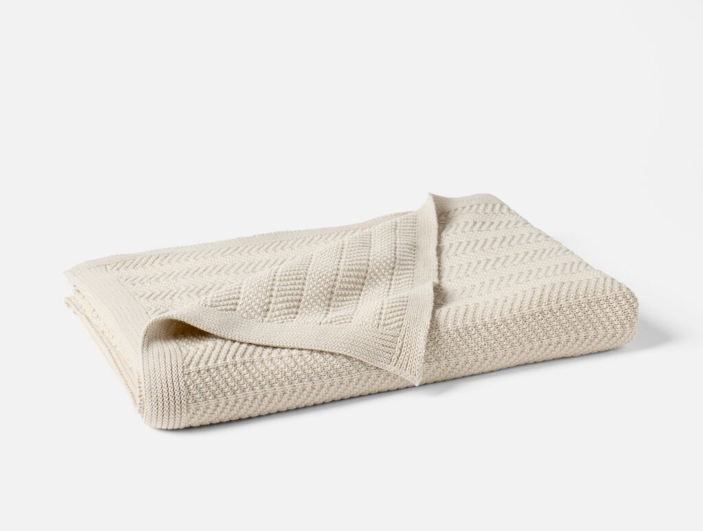 Sand Knitted Textile Throw Blanket for Everyday Comfort