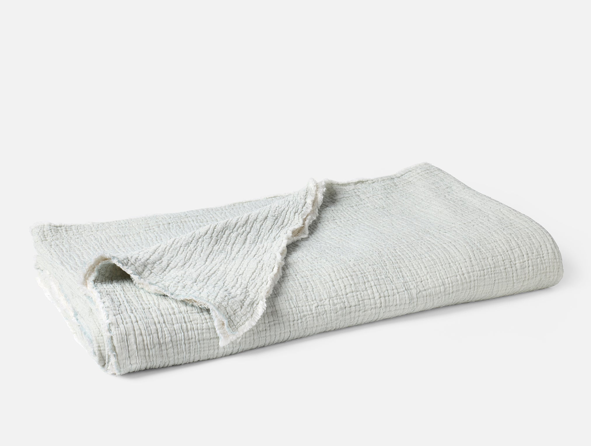 Coastal Blue Textured Textile Bed Blanket for Everyday Comfort