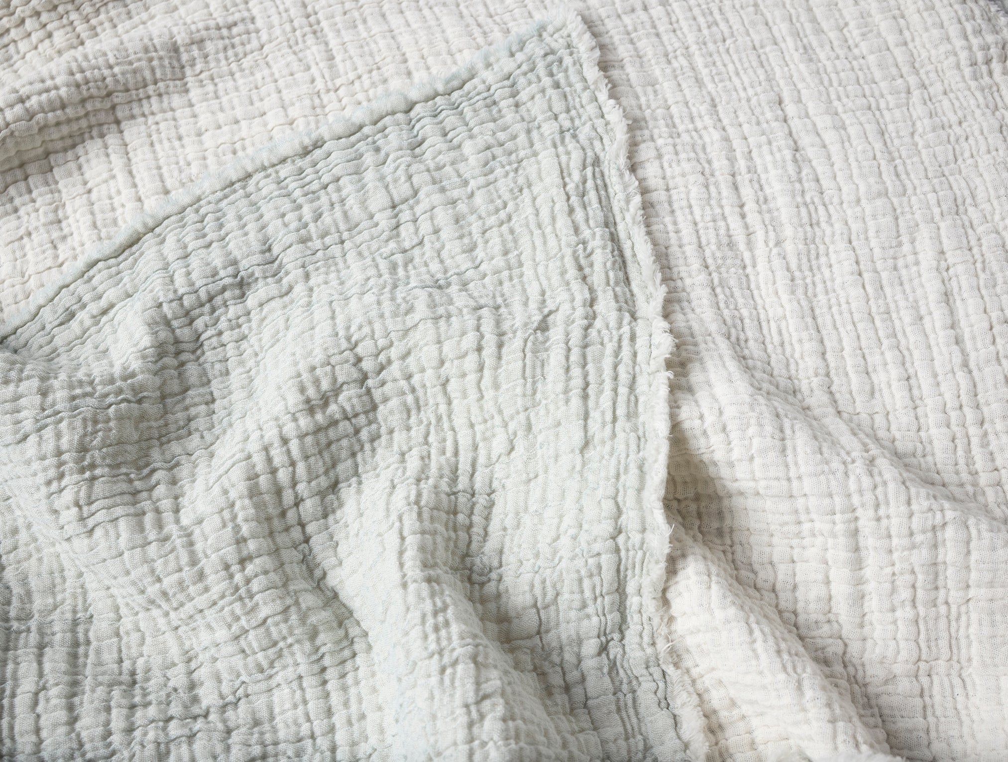 Coastal Blue Textured Textile Bed Blanket for Everyday Comfort - Image 3