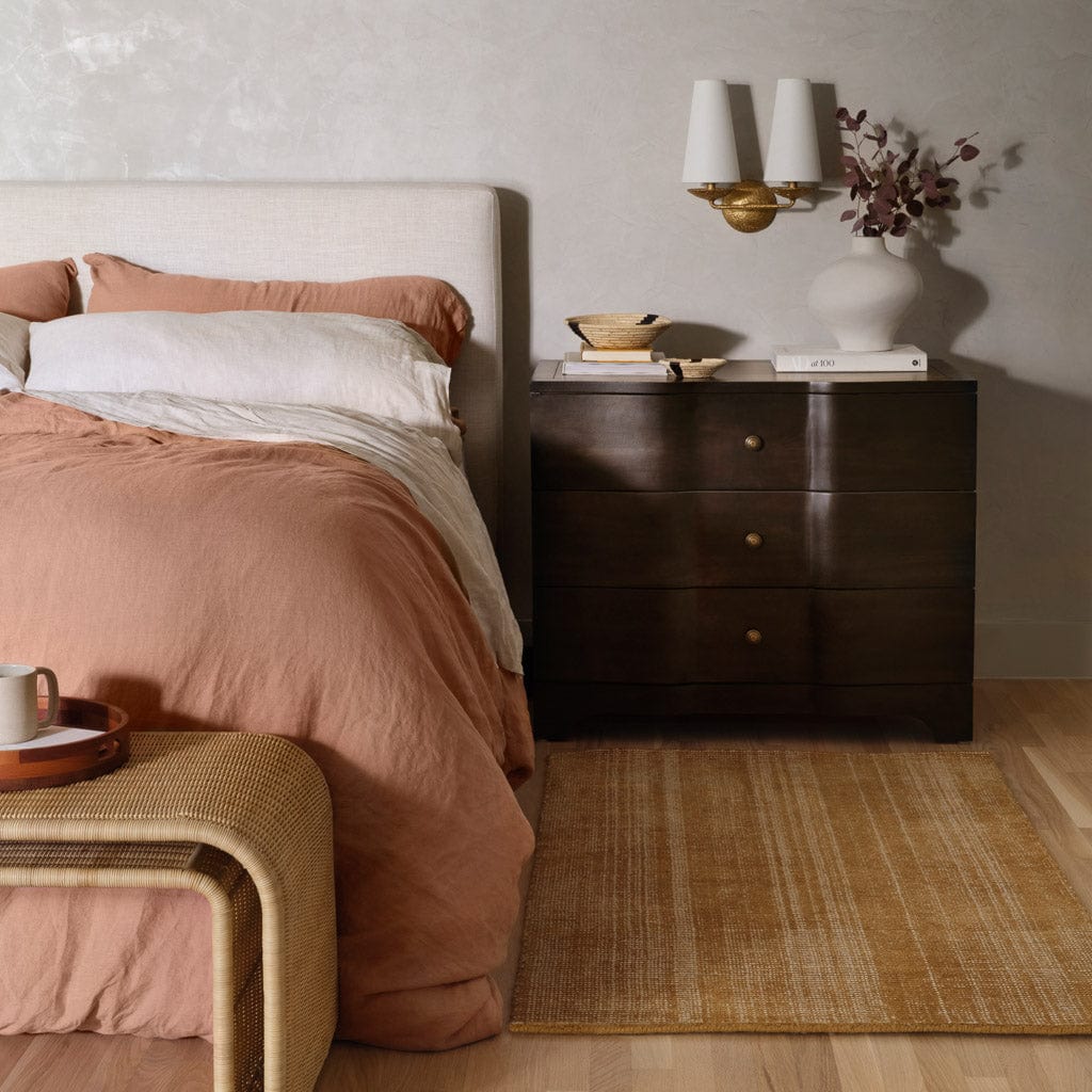 Soft textiles styled in a calm interior