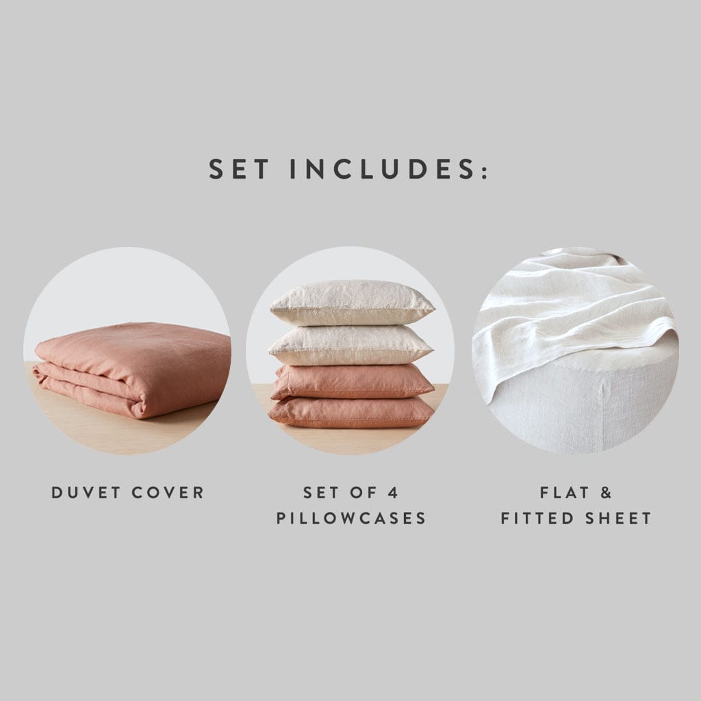 Classic Stonewashed Linen Bedding Bundle - Image 44