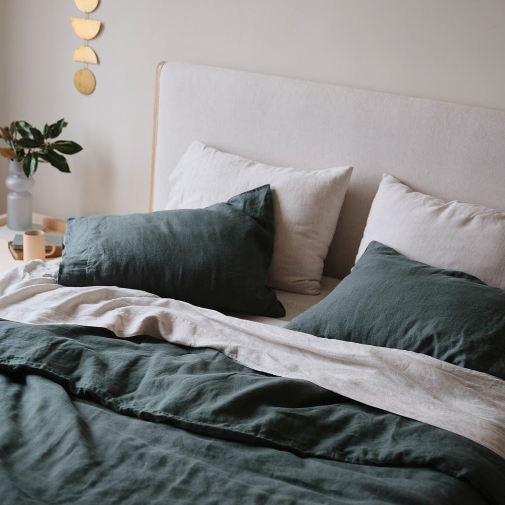Layered neutral home textiles