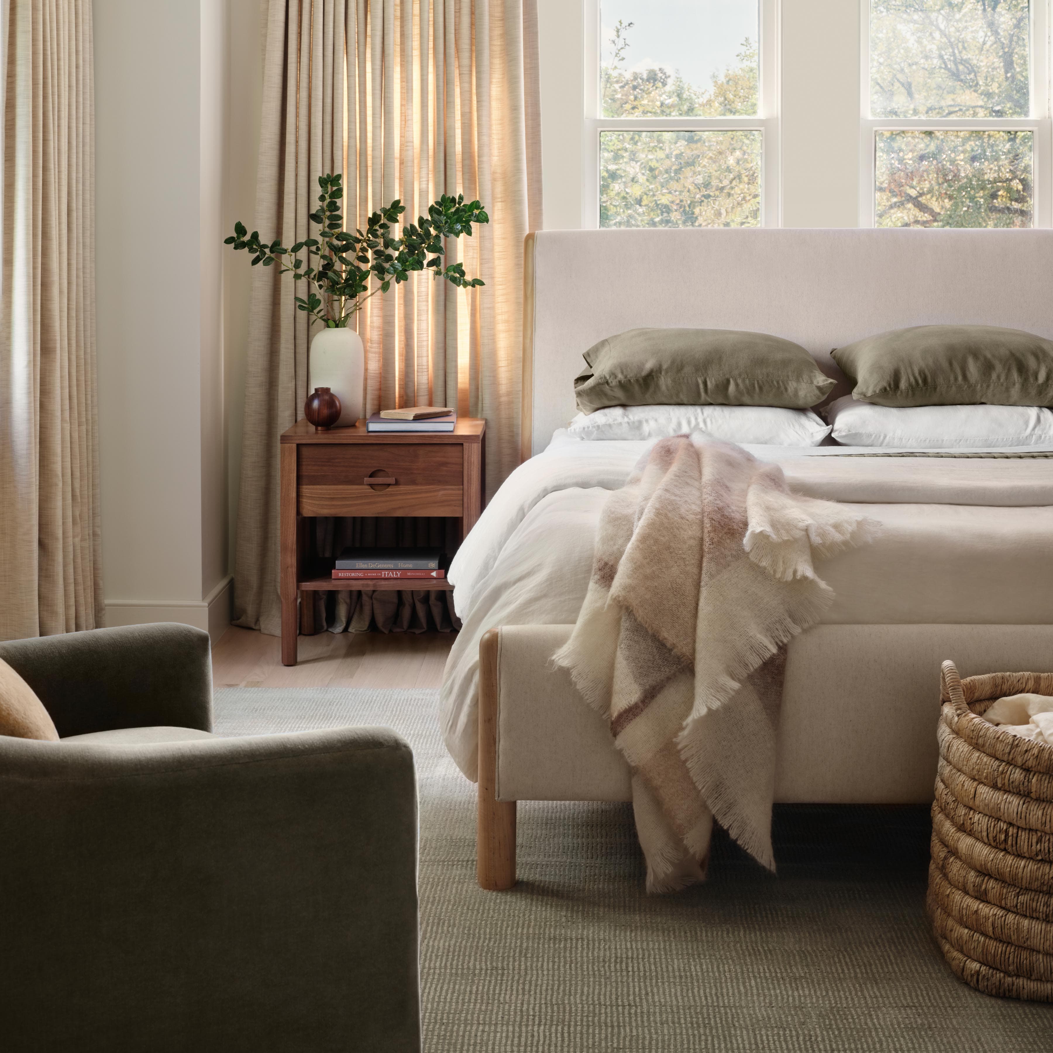 Natural bedding and soft home textiles