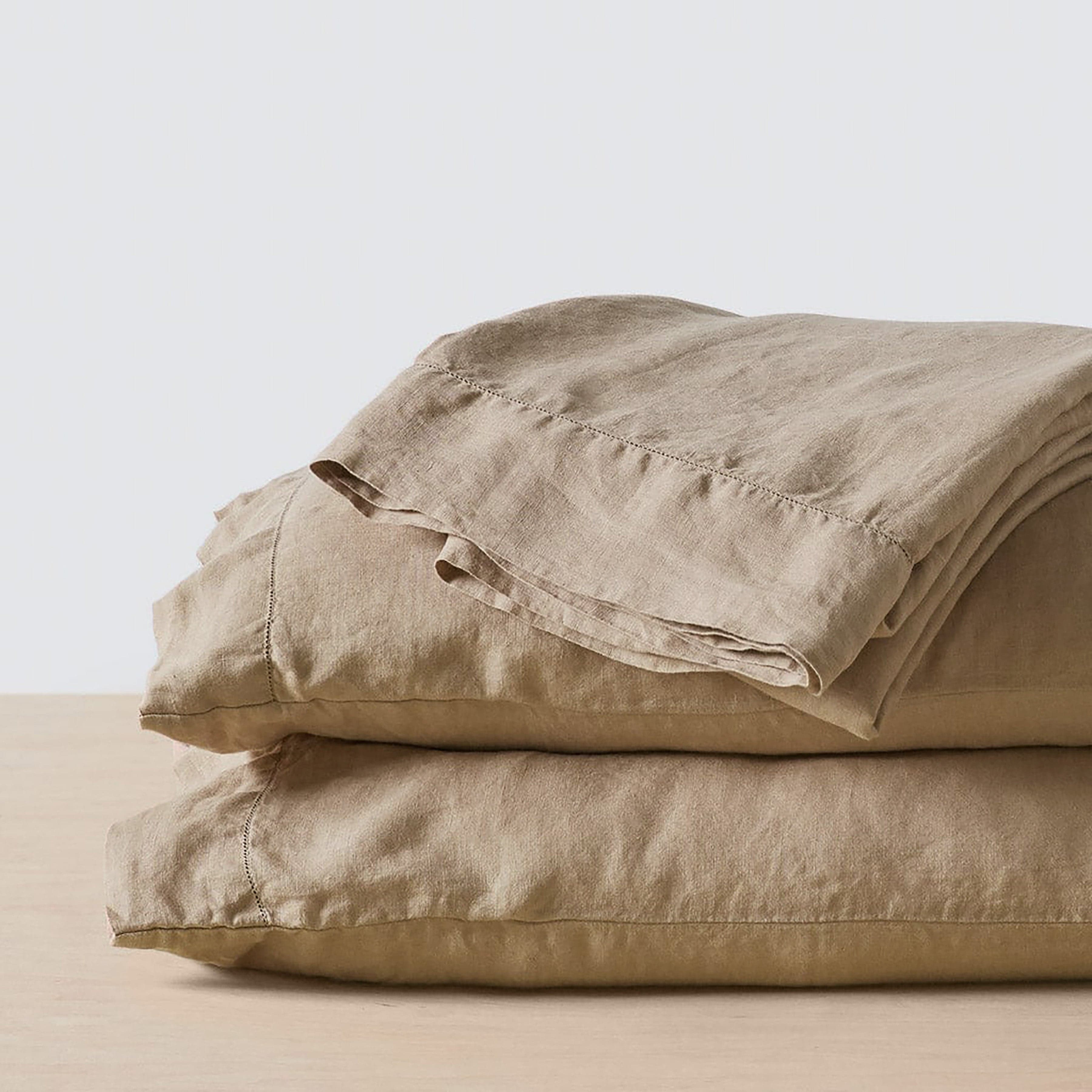 Stonewashed Linen Sheet Set in Blue - Image 73
