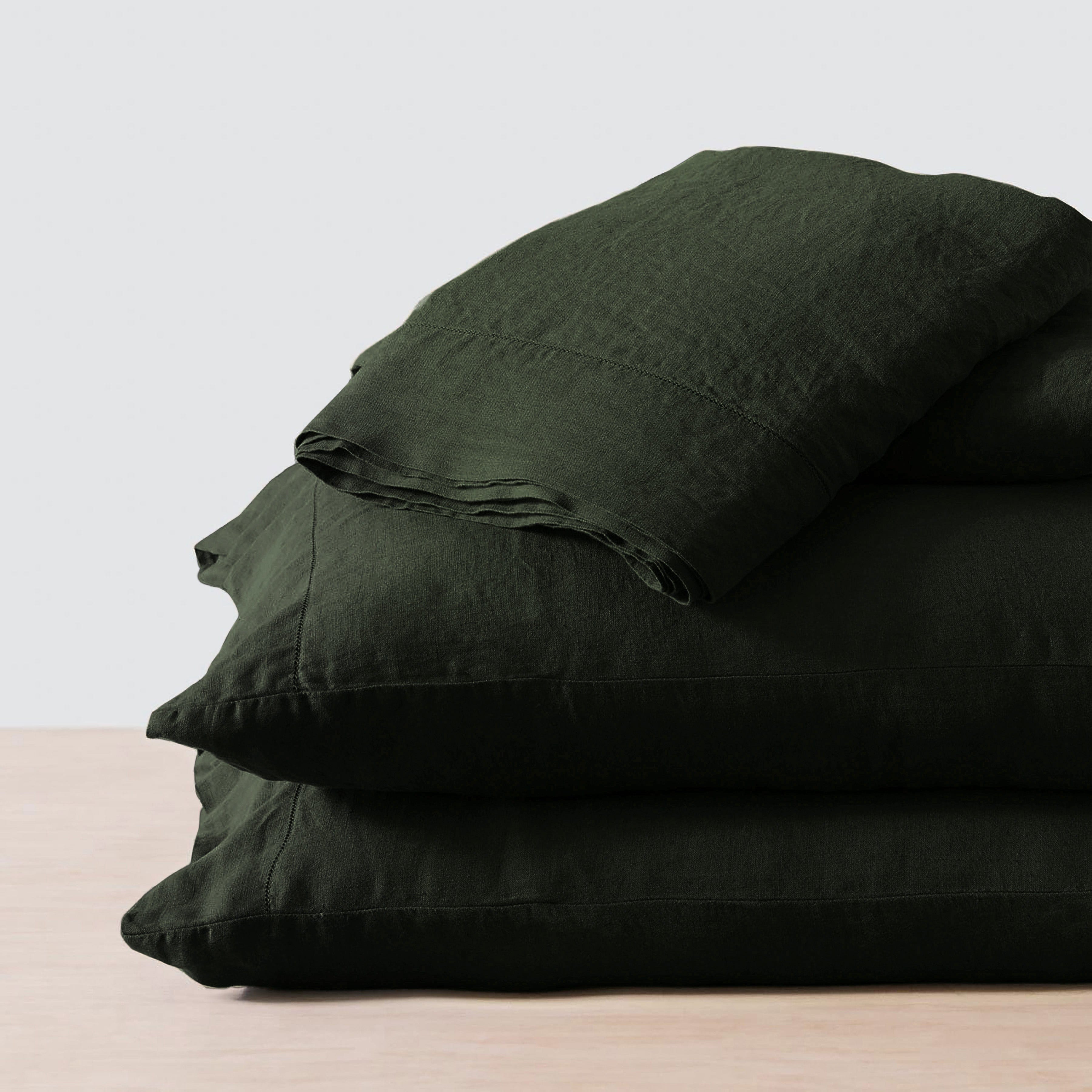 Stonewashed Linen Sheet Set in Blue - Image 65