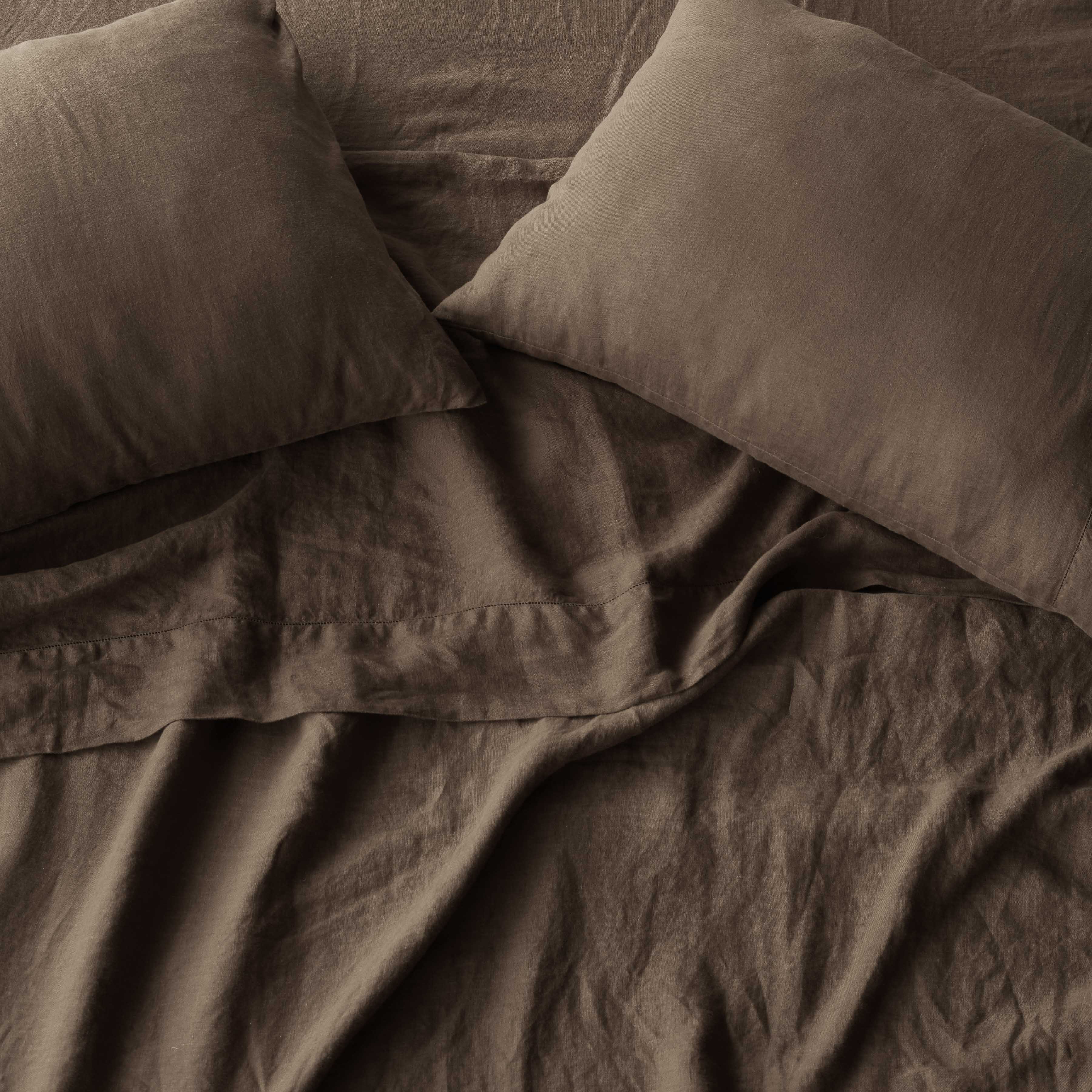 Stonewashed Linen Sheet Set in Blue - Image 13