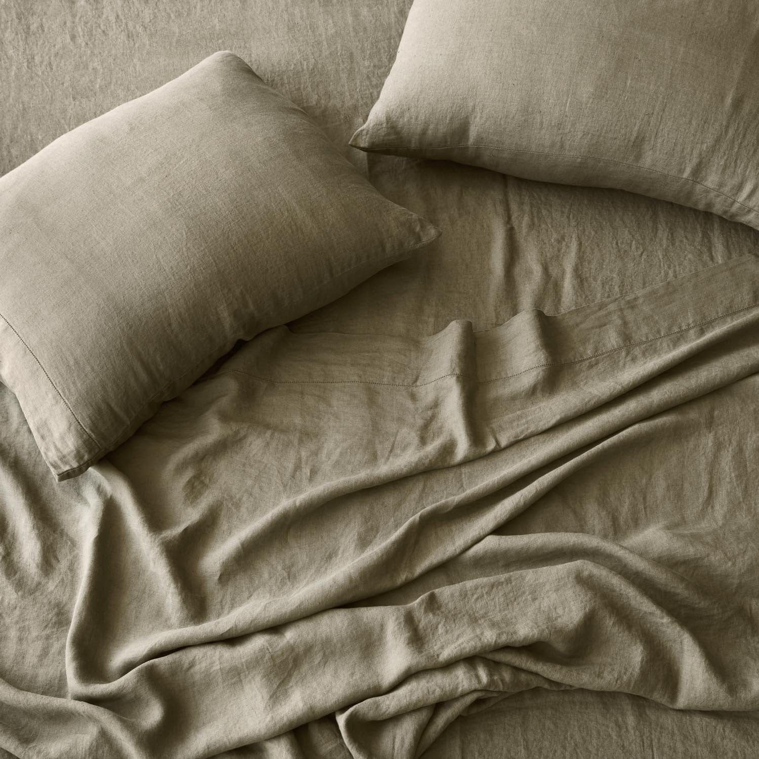 Stonewashed Linen Sheet Set in Blue - Image 9