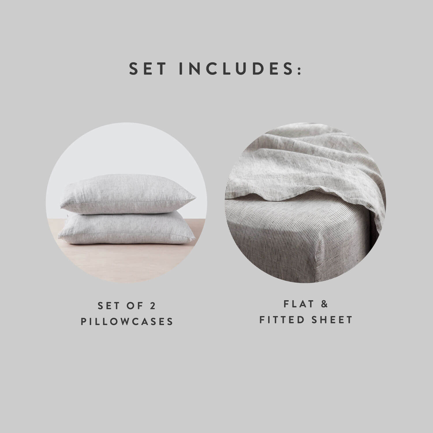 Stonewashed Linen Sheet Set in Blue - Image 53