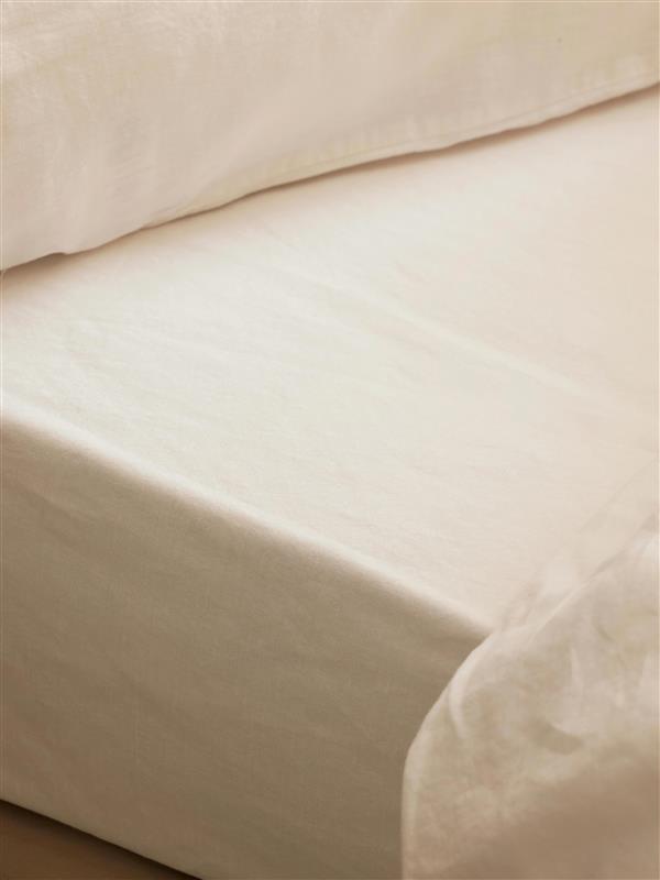 Pearl Linen Fitted Sheet Collection