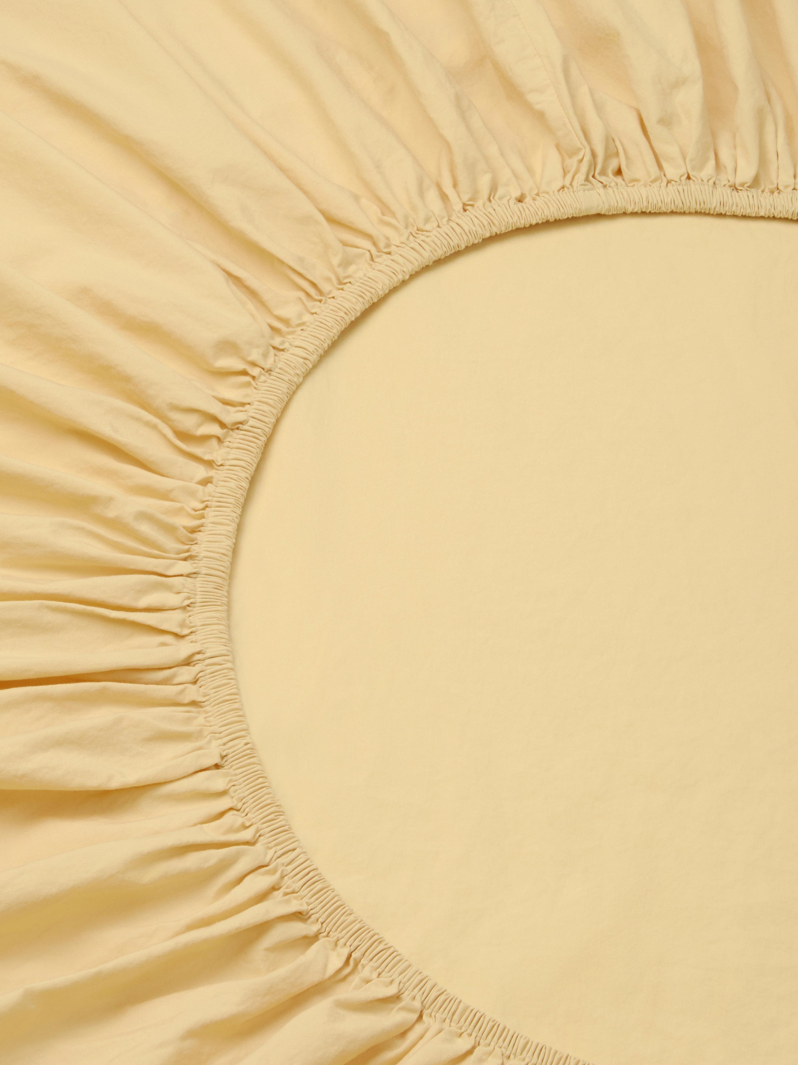 Butter Yellow Cotton Fitted Sheet Collection - Image 2