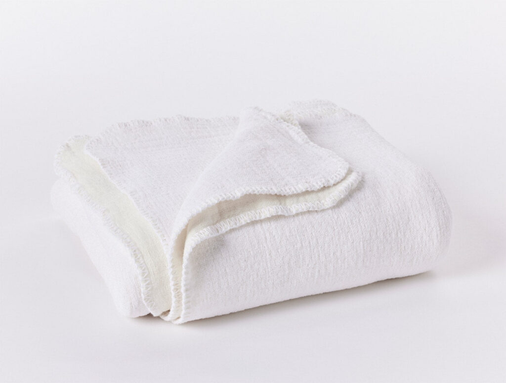White Classic Cotton Throw Blanket for Everyday Comfort